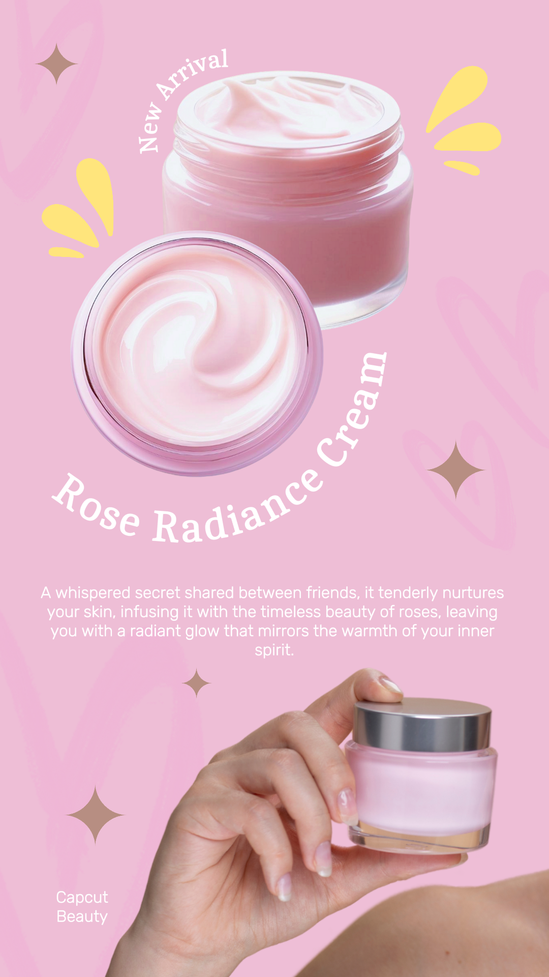 Póster de marketing para el cuidado de la belleza Nueva llegada Historia de Instagram Estilo llamativo