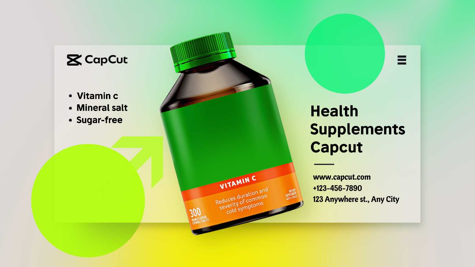 Los suplementos médicos y de salud se muestran modernos