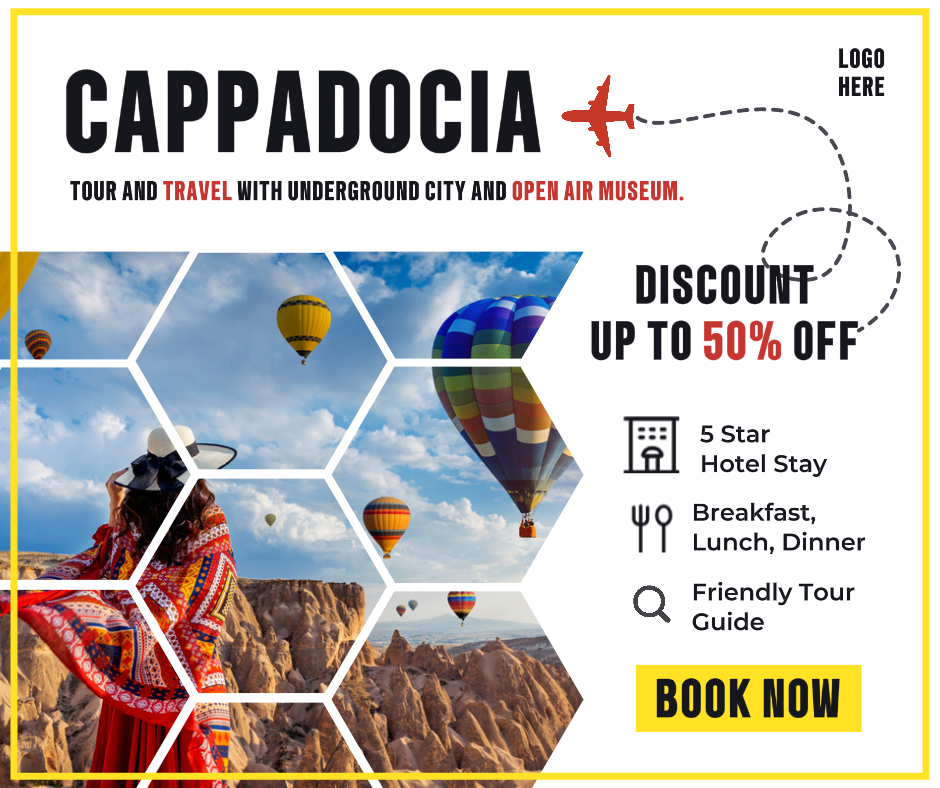 Kappadokien-Reisebericht, Instagram-Story, minimalistisch in Gelb und Rot