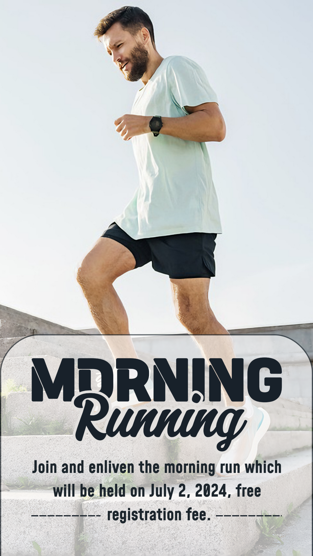 Sport und Match kreatives Poster Morgenlauf Instagram Story