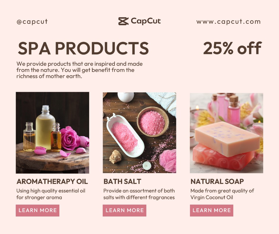 Promoção de produtos de spa Facebook Post