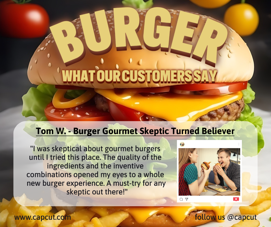 Comida depoimentos clientes facebook post