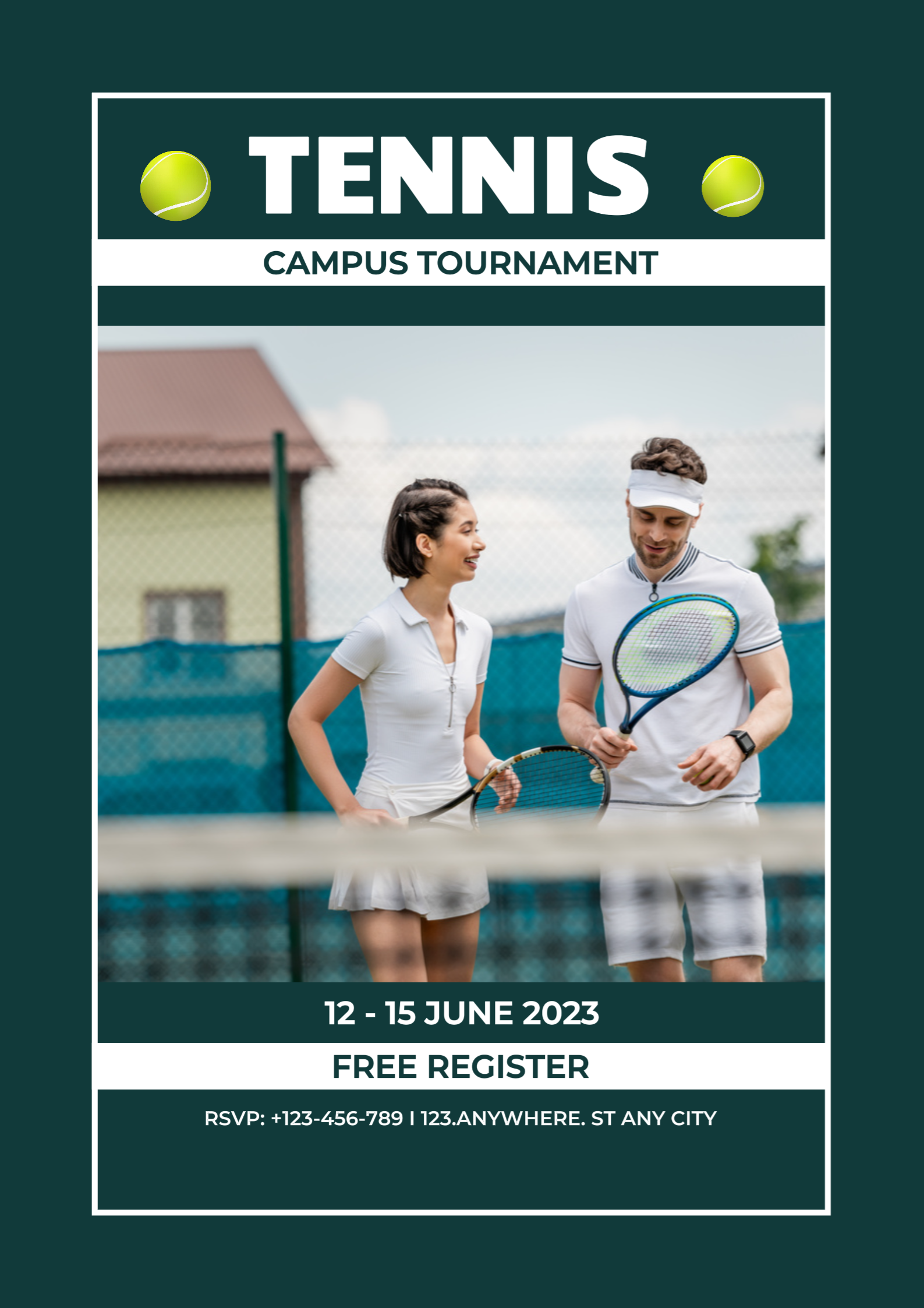 Poster turnamen kampus tenis