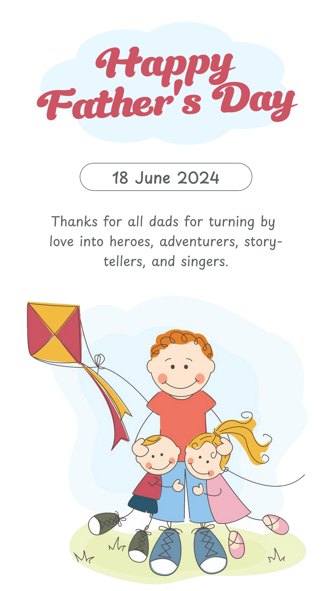 Father's Day Creative Poster Instagram Story Illustration