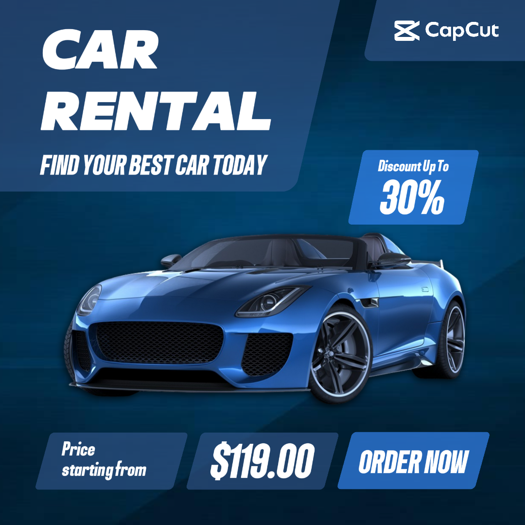 Cars - Marketing Poster Car rent Instagram Post