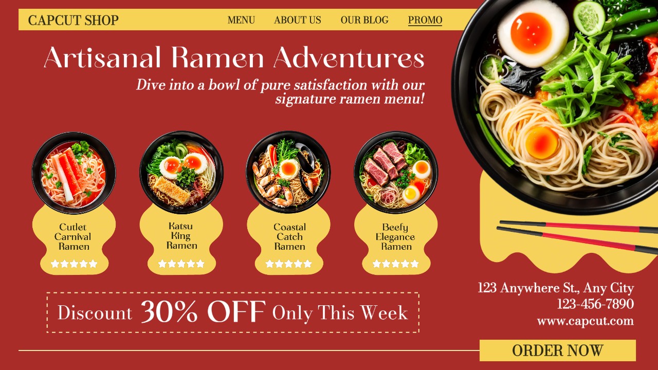 Food Ramen Sale Promotion Youtube Thumbnail