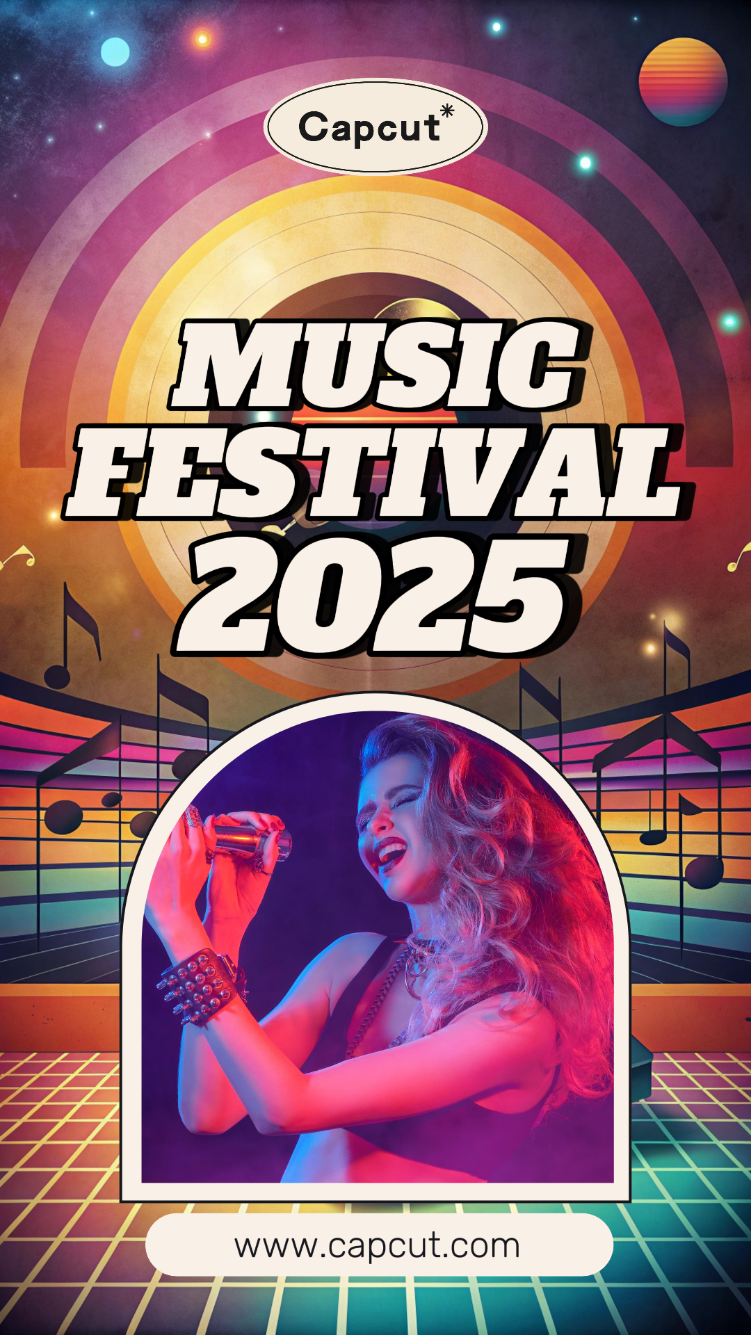엔터테인먼트 음악 축제 인스타그램 스토리 레트로 스타일