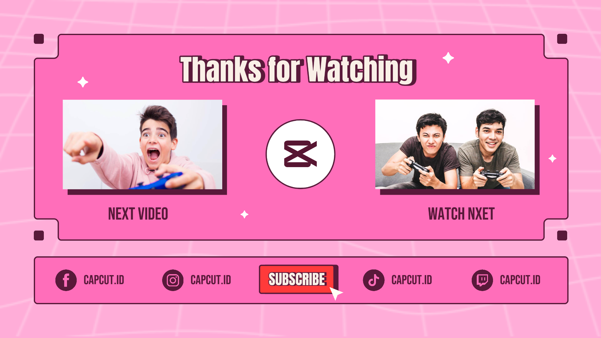 Youtube Endscreen Pink