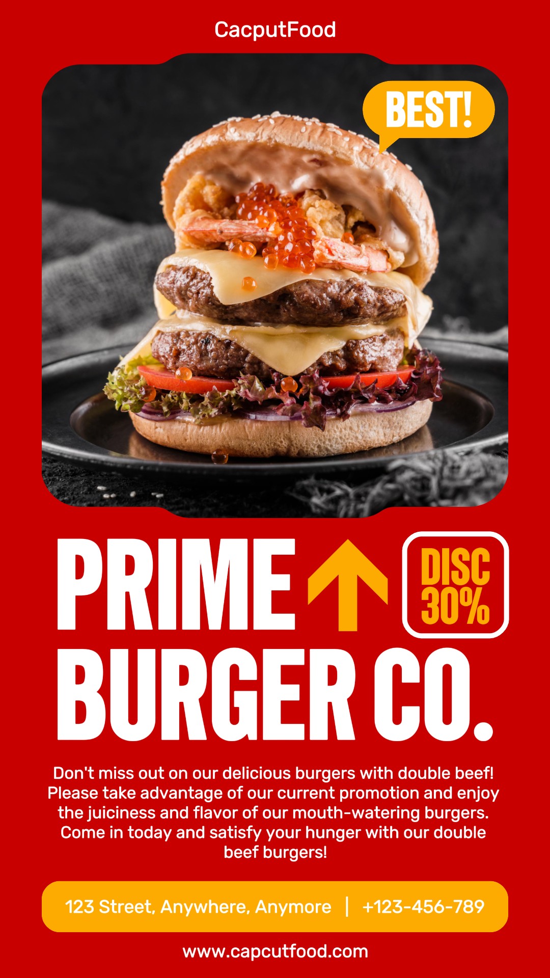 Prime Burger Discount TikTok Post