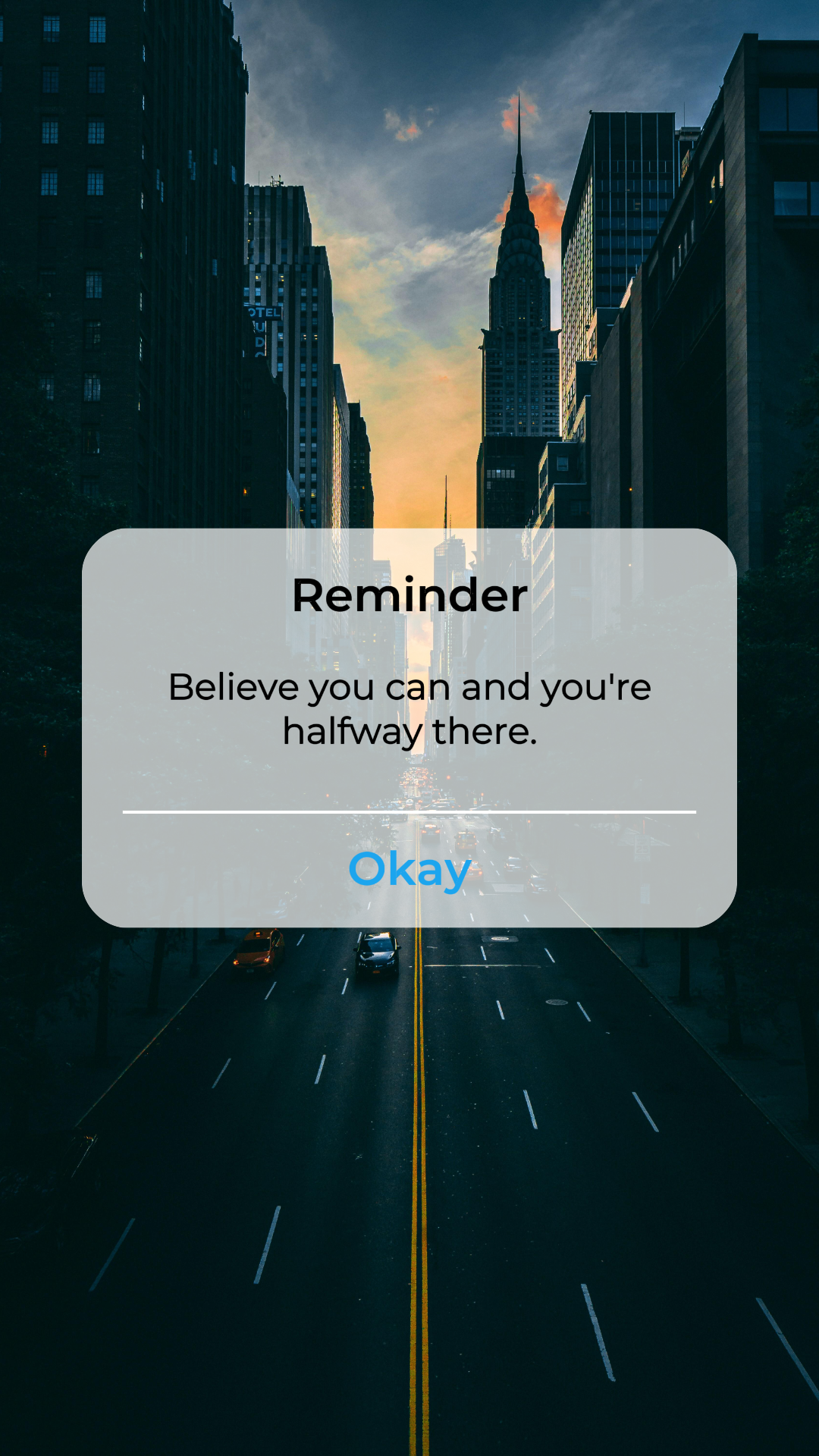 Wallpaper Daily Reminder Notification Black