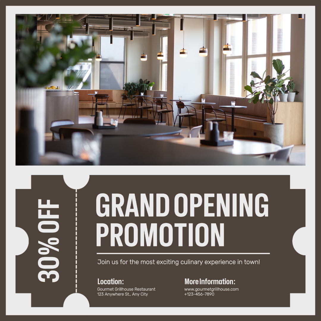 Promoción De Gran Apertura De Restaurante