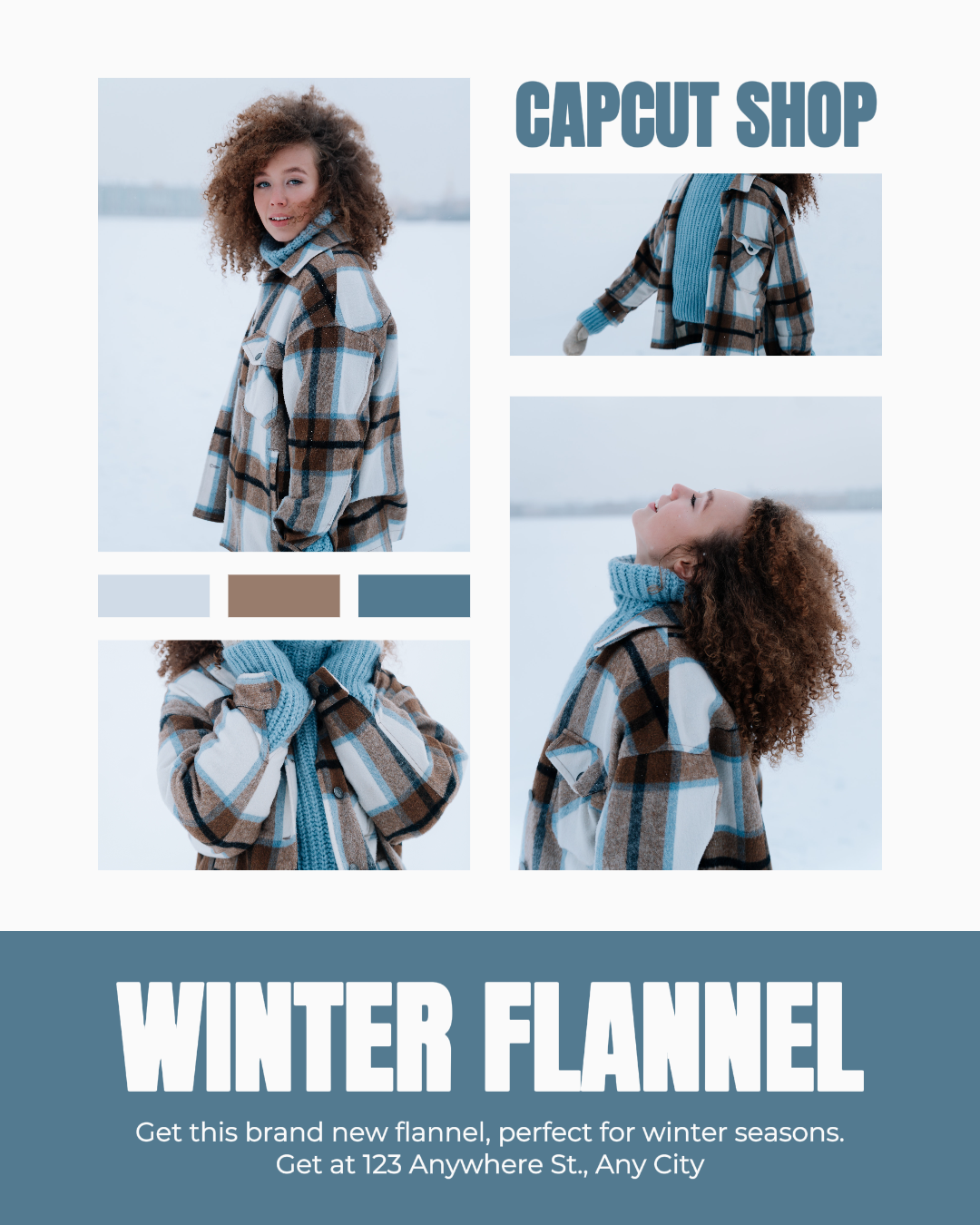 Fashion Winter Flannel Promotion Instagram Post