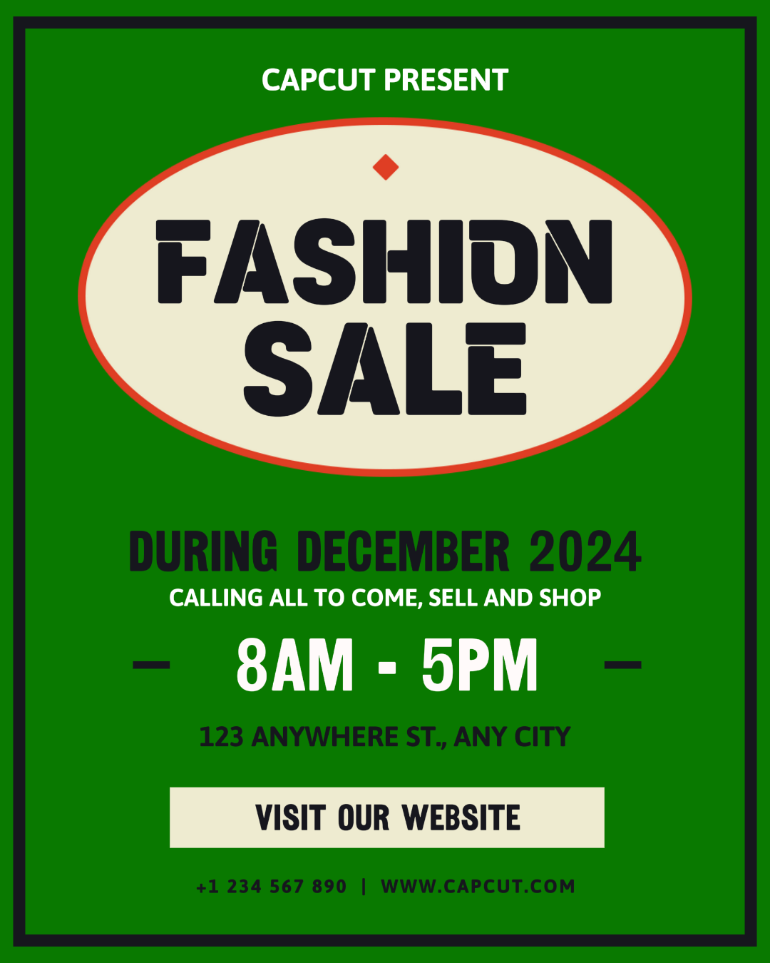 패션 세일 그린 인스타그램 초상화