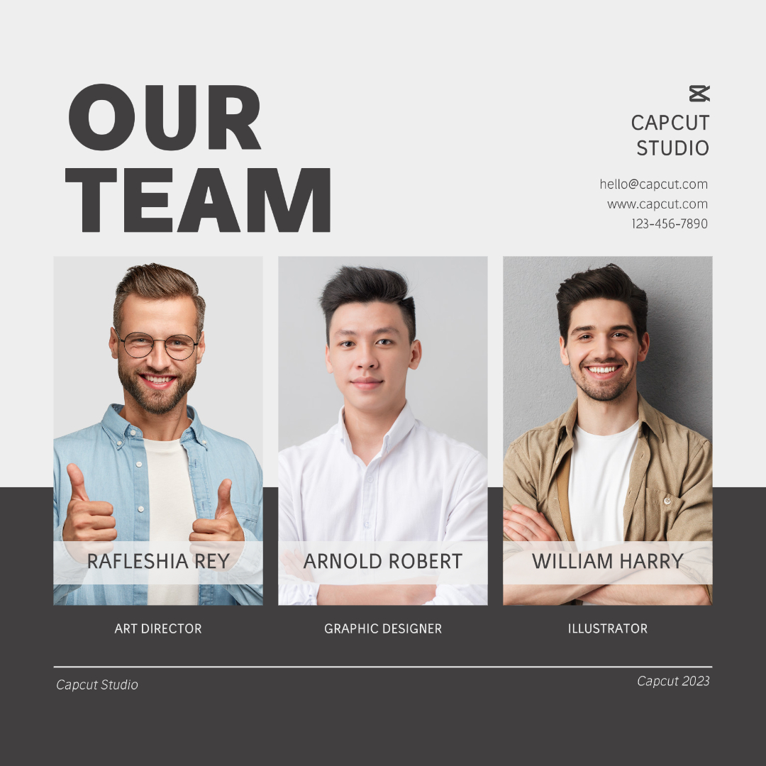 Black Minimalist Business Team Introduction Instagram Post