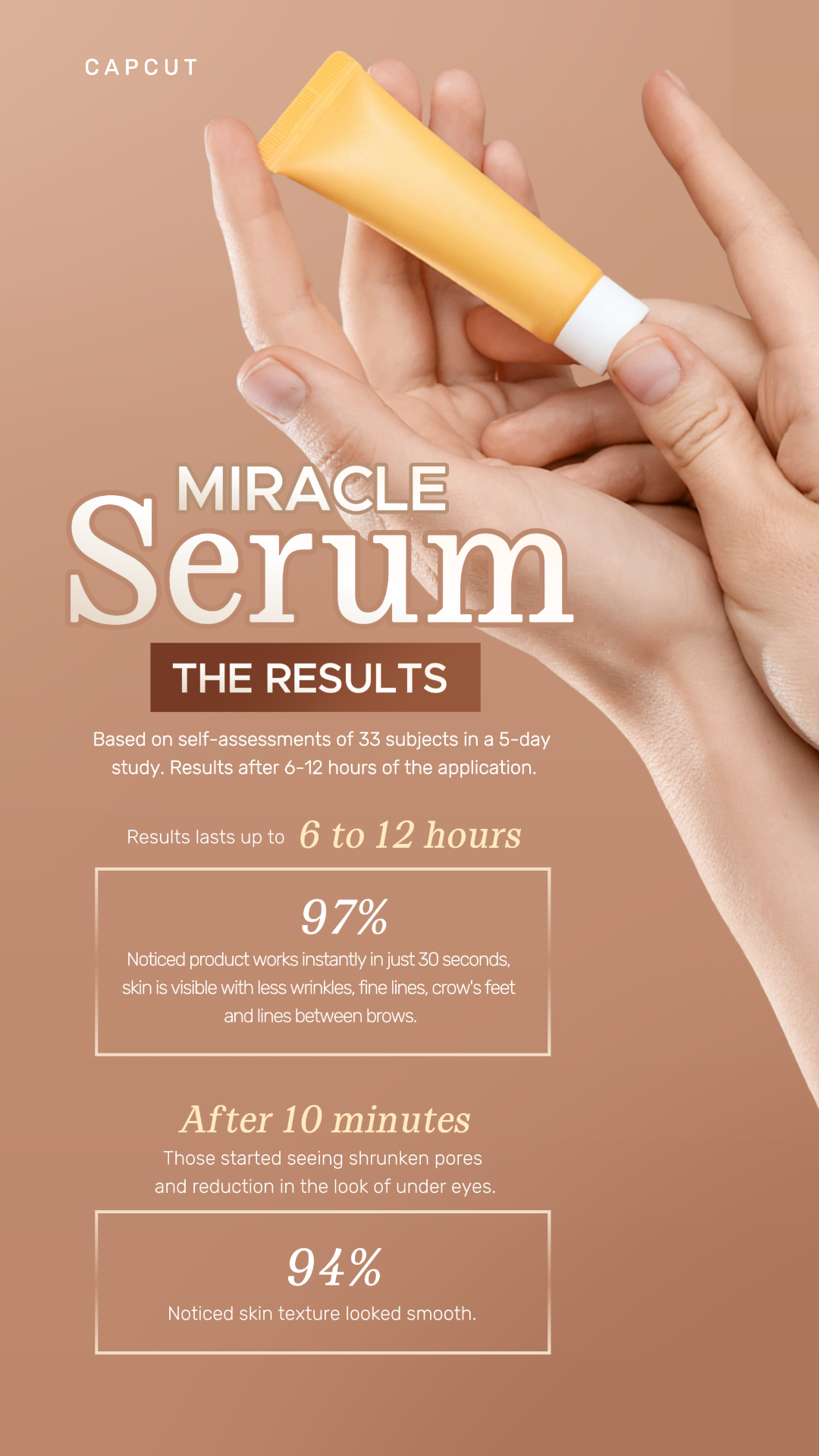 Affiche marketing soins de beauté sérum miracle