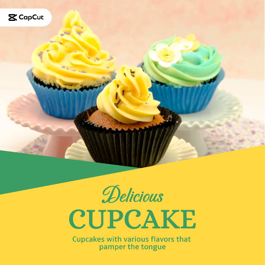Deliciosa promoción de cupcakes para publicación de Instagram