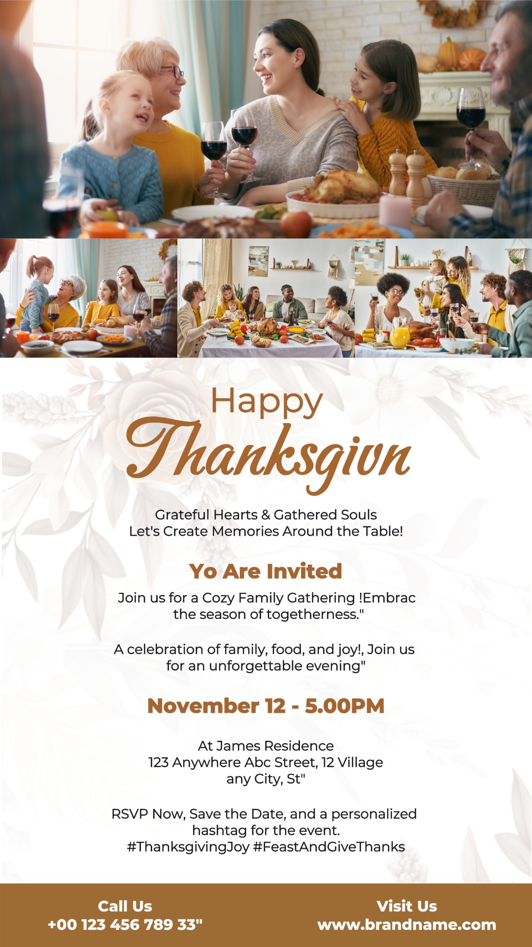 Kisah Instagram Undangan Thanksgiving