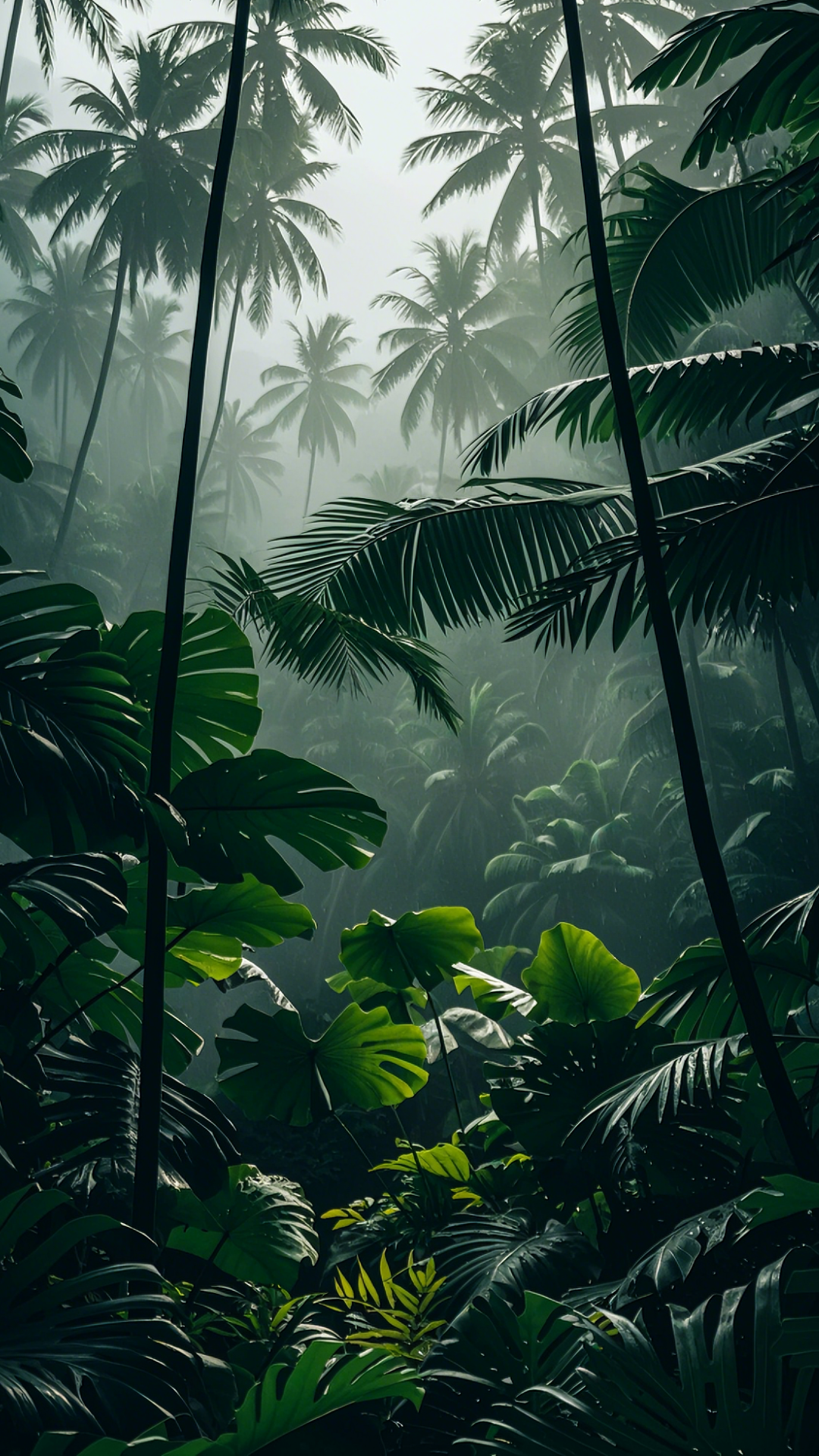 Wallpaper creative poster tropical forest