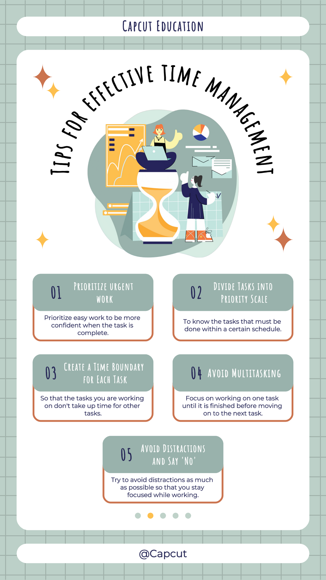 Bildung Kreatives Poster Effektives Zeitmanagement