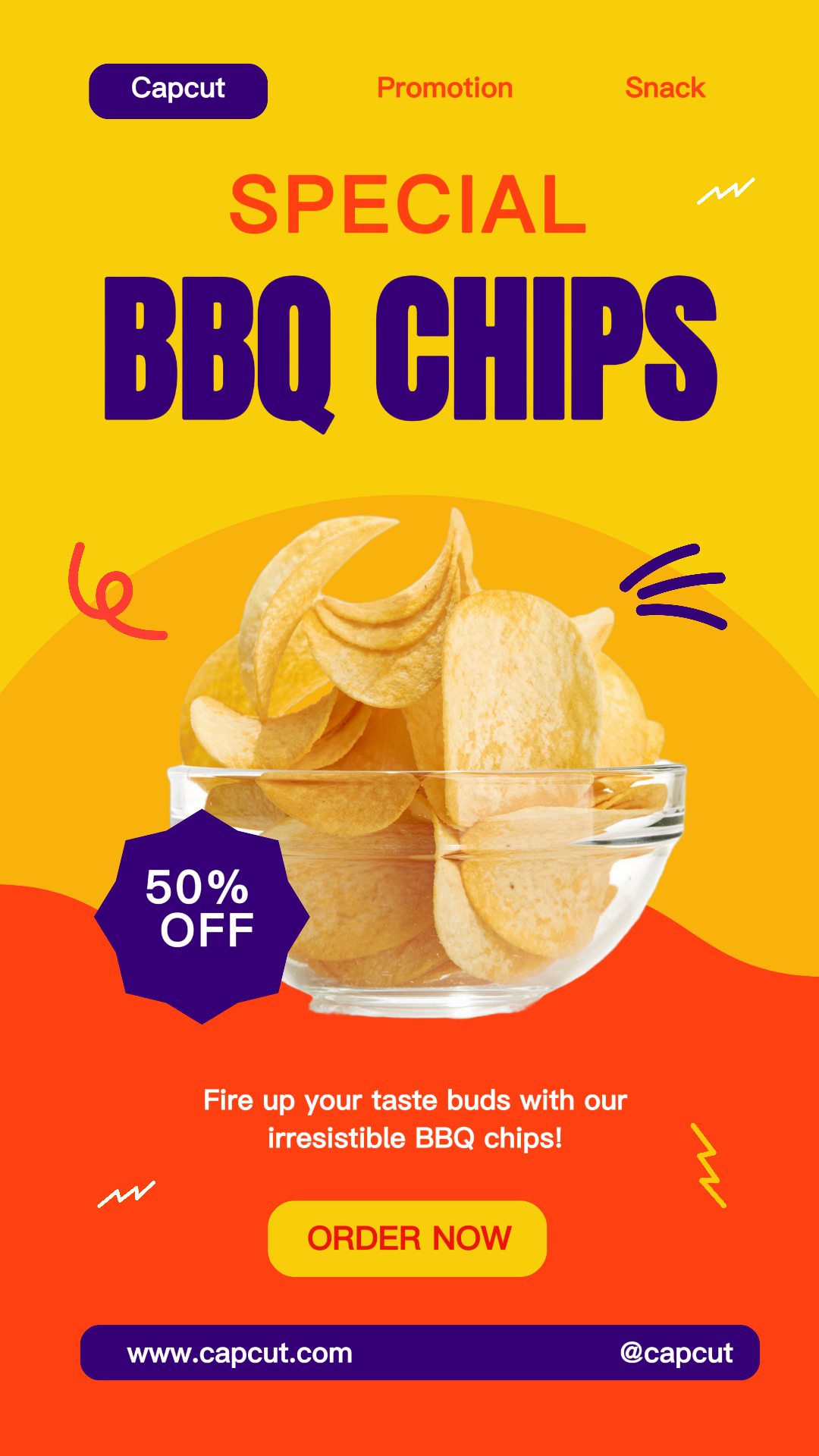 Promoção de lanches Post moderno do Tiktok