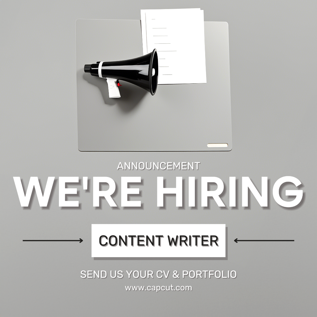 Poster Kreatif Bisnis & Kantor Posting IG mempekerjakan penulis konten