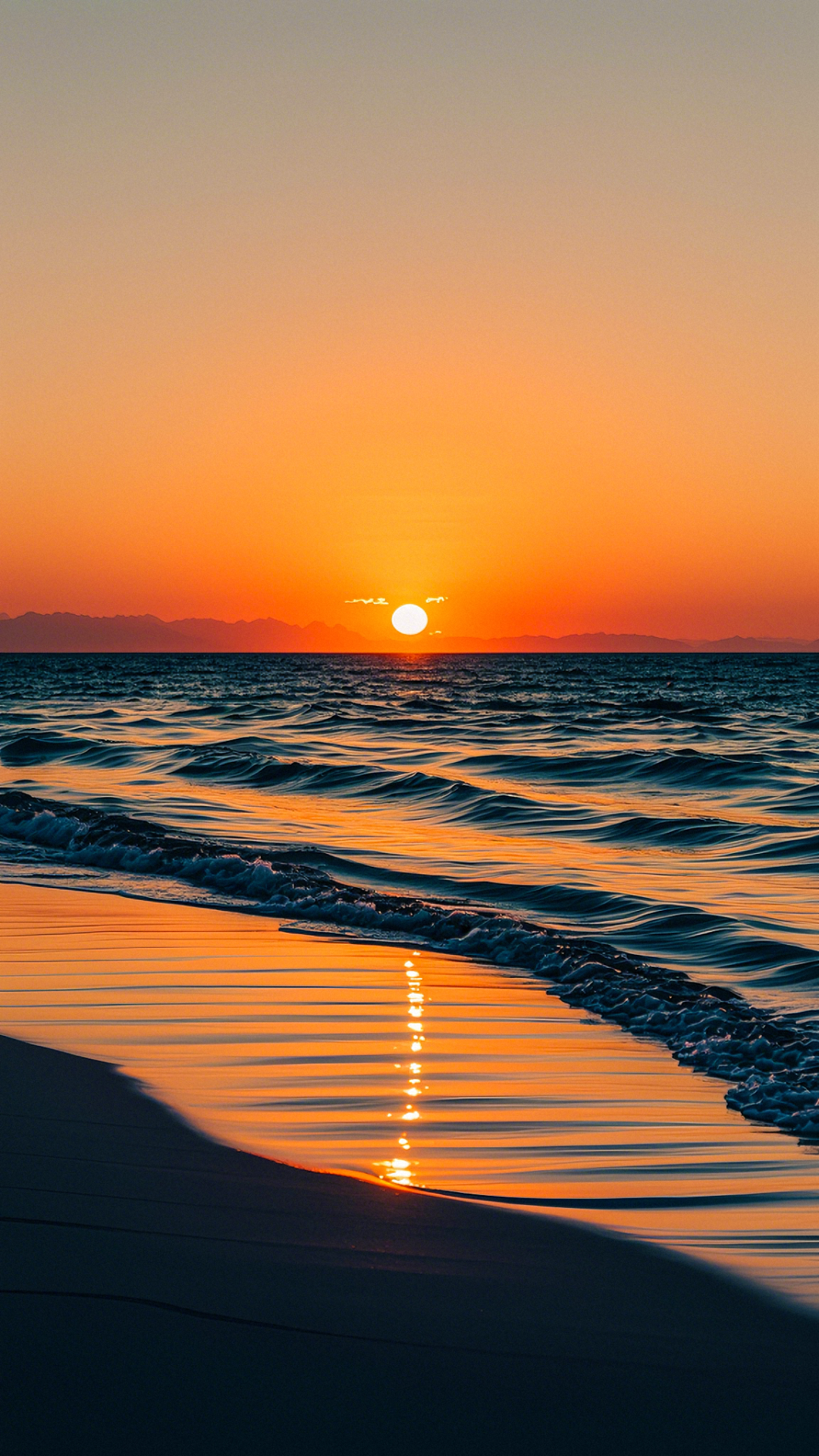 Tapete - Kreatives Poster - Schöner Strand Sonnenuntergang 