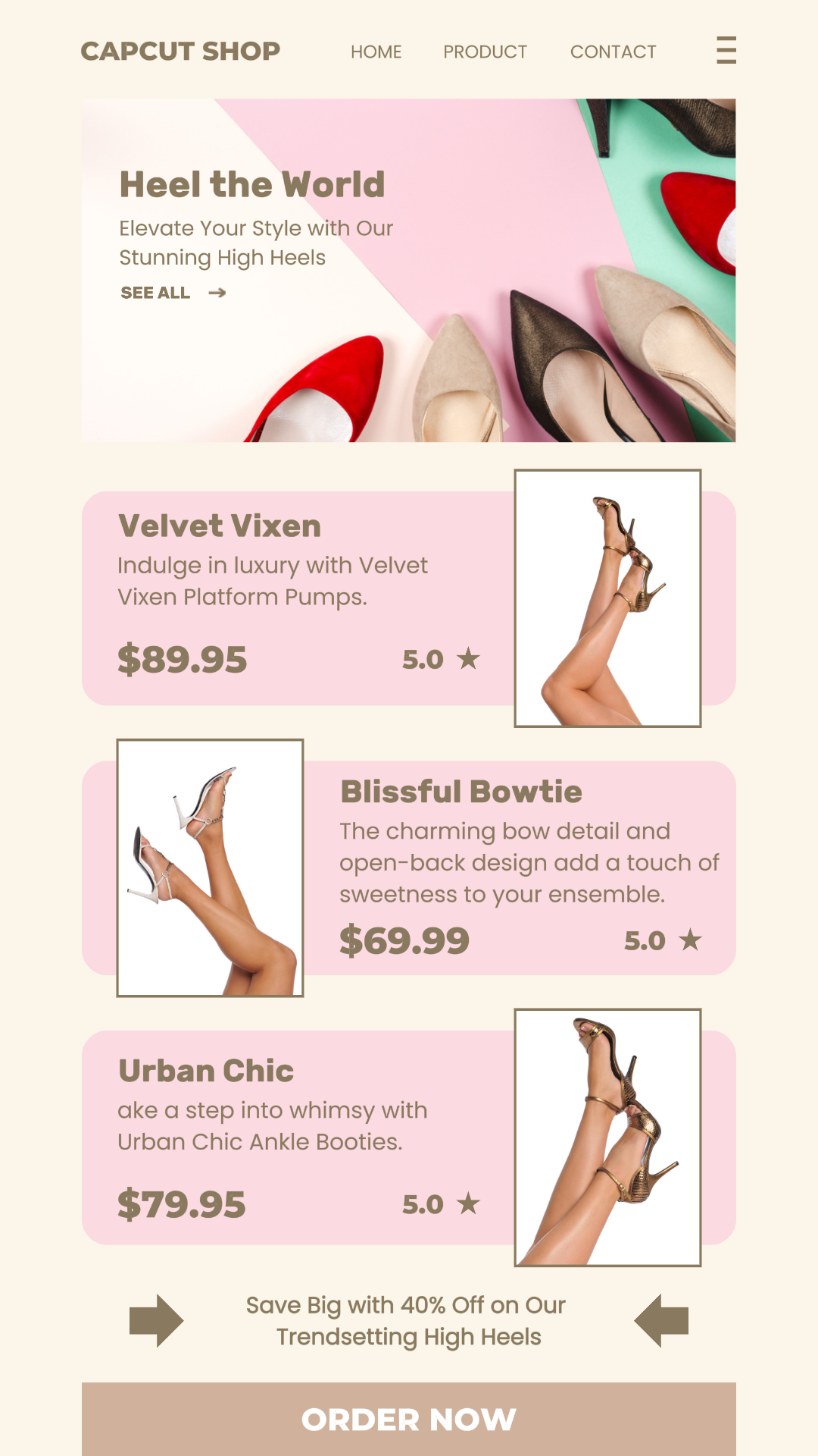 4 Sepatu Gambar Multi-produk Sepatu Hak Tinggi Merah Muda untuk Cerita Instagram