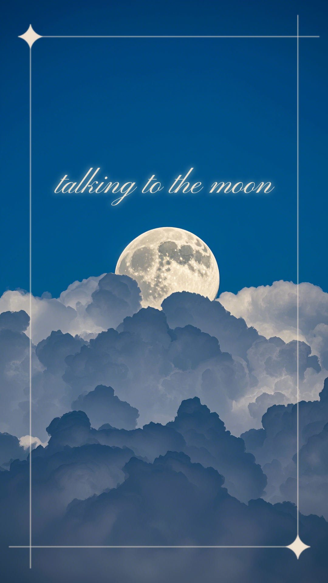 Papel de parede - Pôster criativo - Falando com a lua