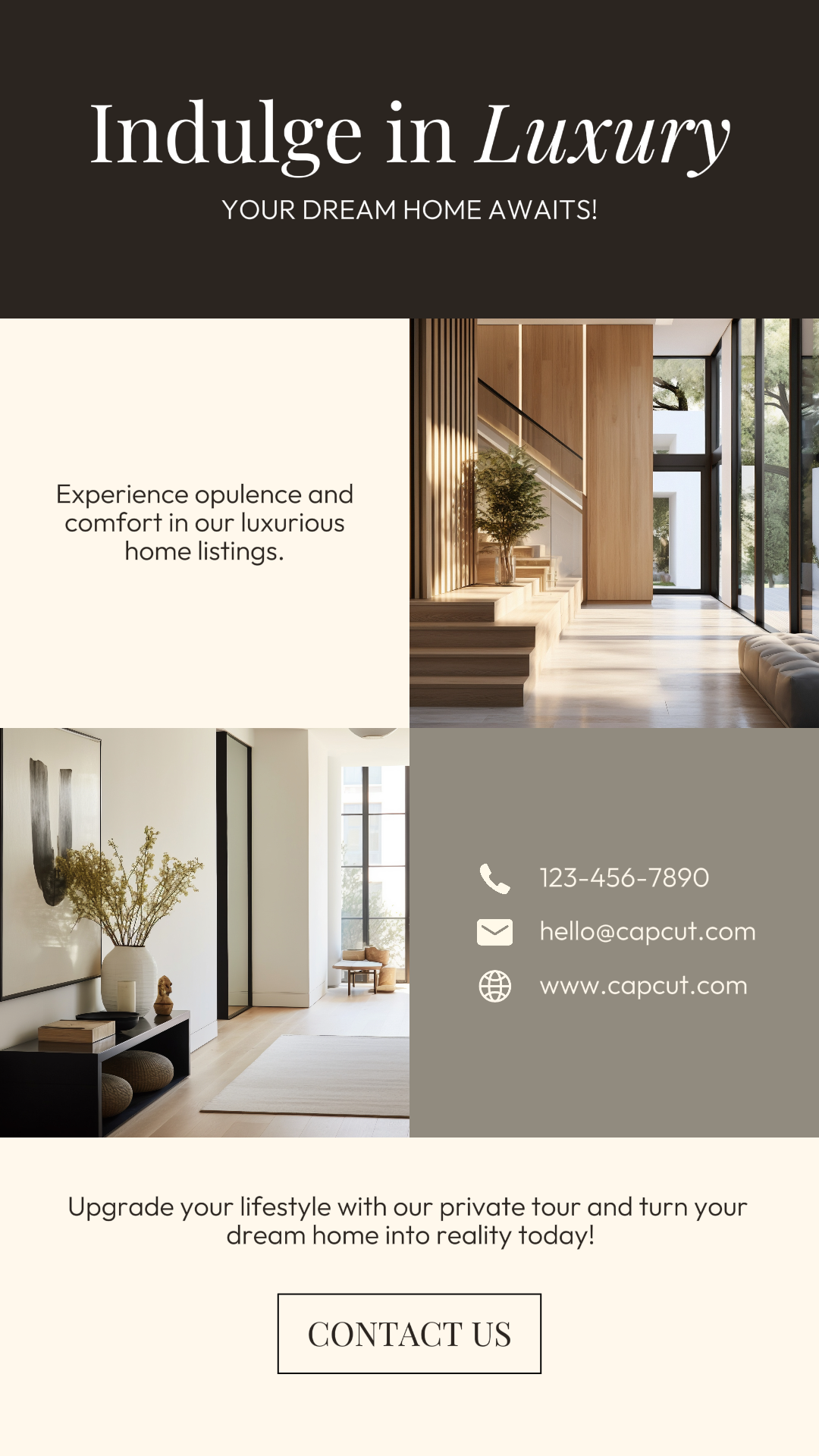 Cartel de marketing para el hogar Estilo elegante para el hogar de lujo