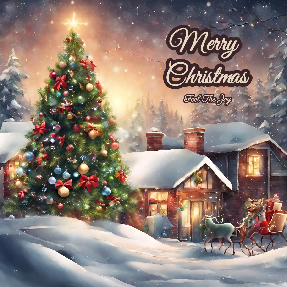 Feliz Dia de Natal Saudação Linkedin Post