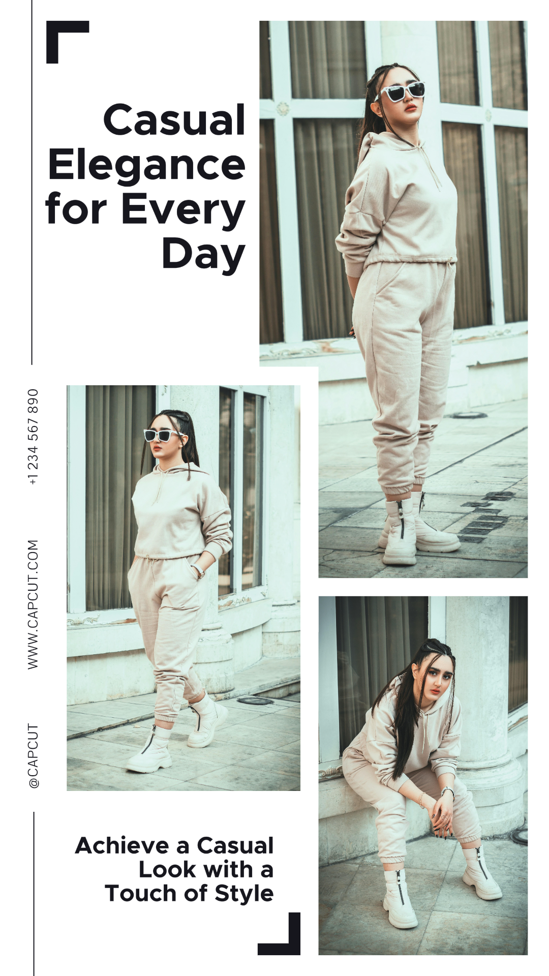 Affiche de marketing de collage minimaliste instagram story mode décontractée