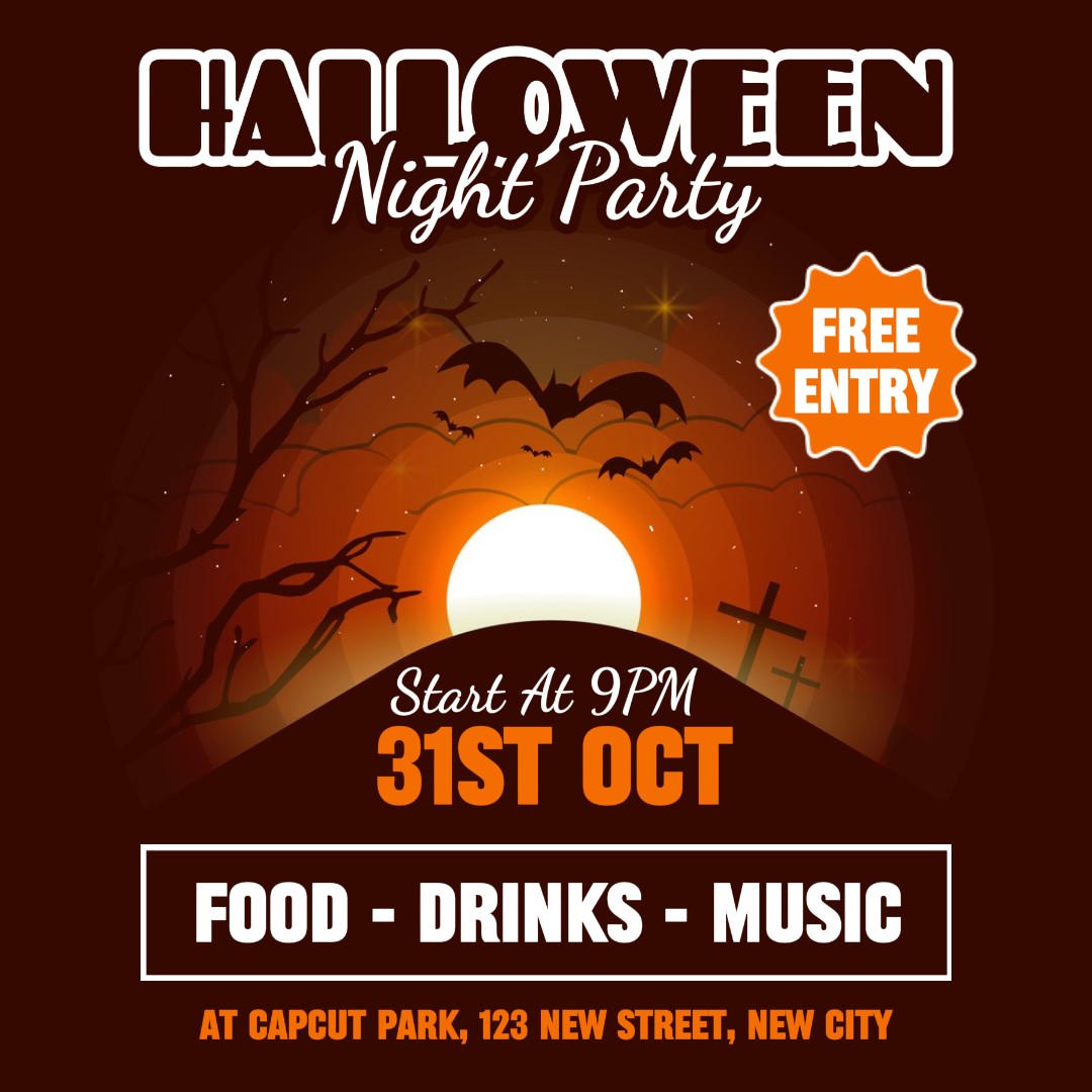 Halloween Night Party Instagram Post