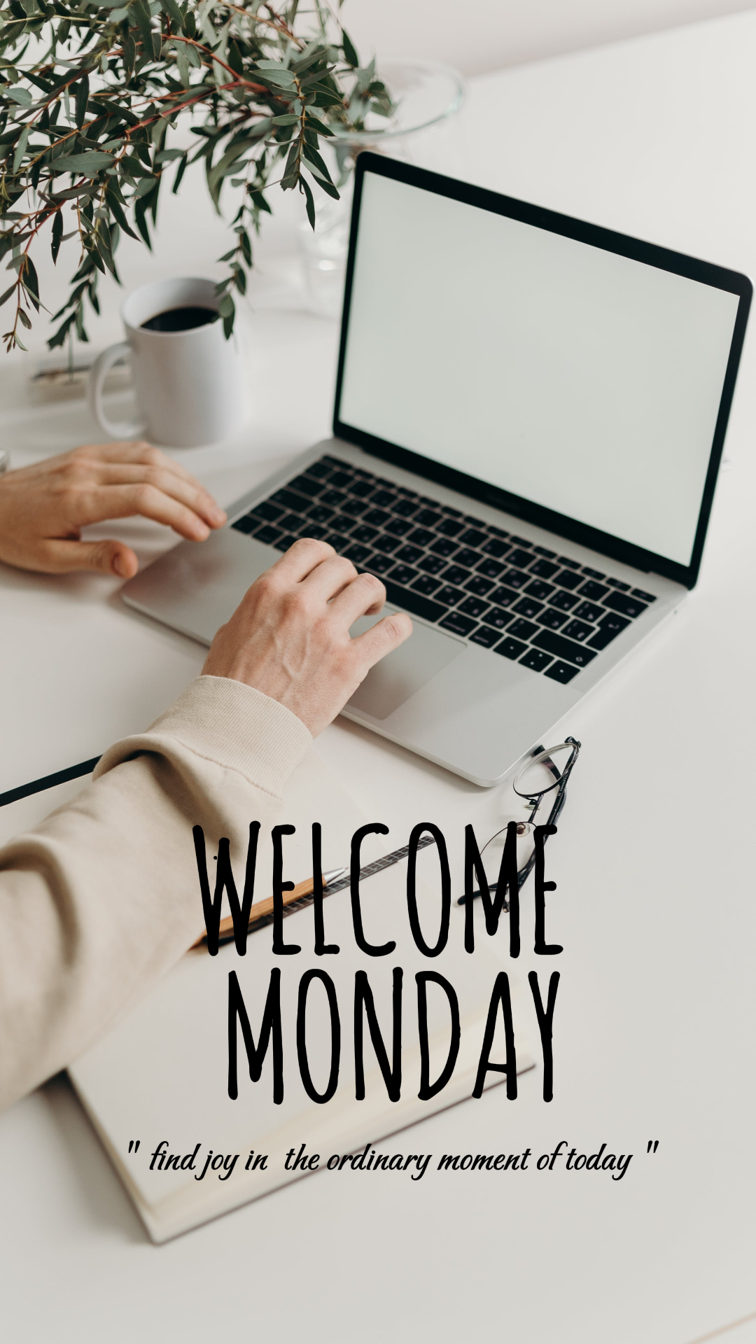 Bem-vindo segunda-feira post no instagram 