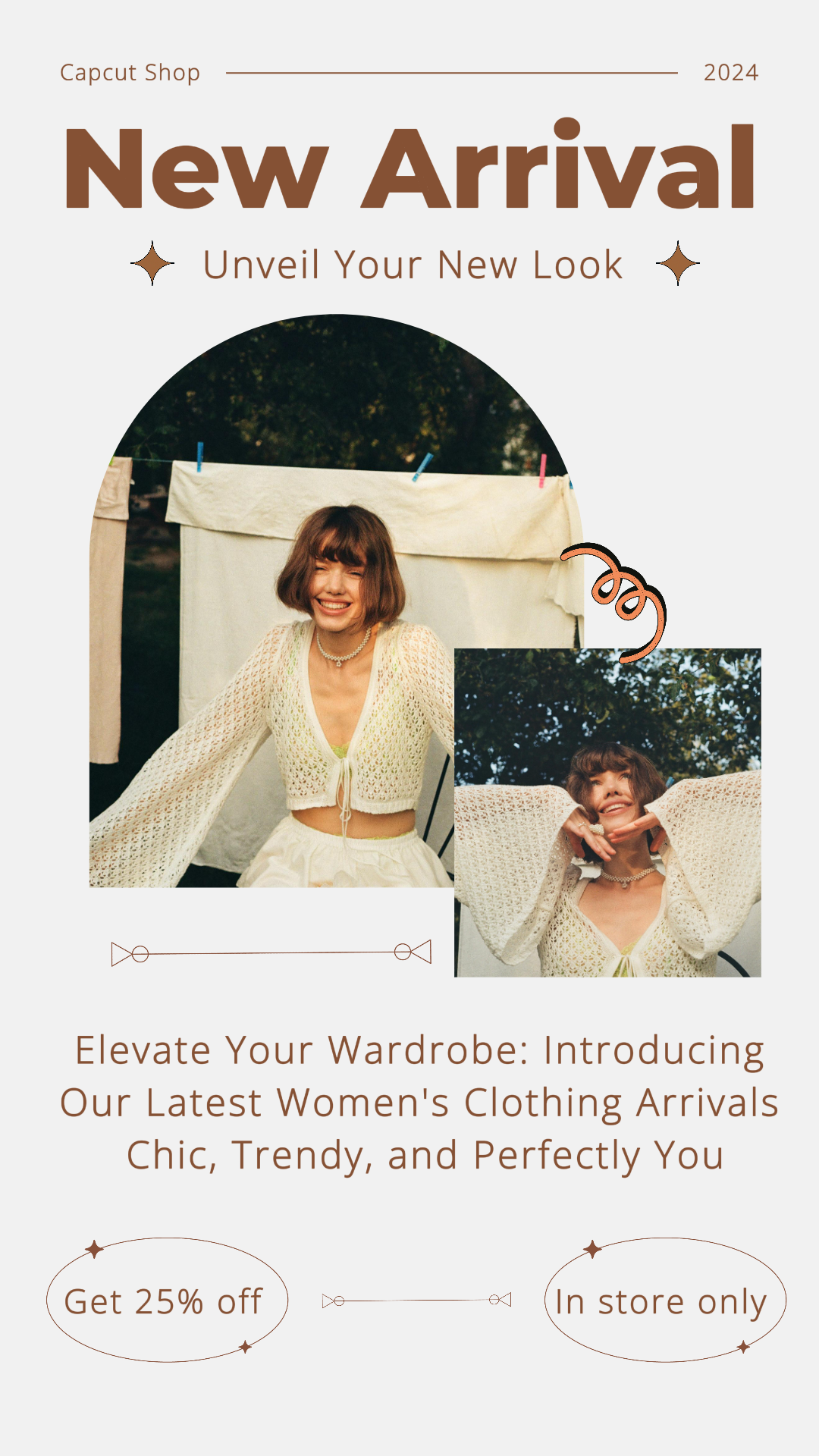 Image Template Minimalism Collage Marketing Poster Instagram Story Clothing and Shoes 