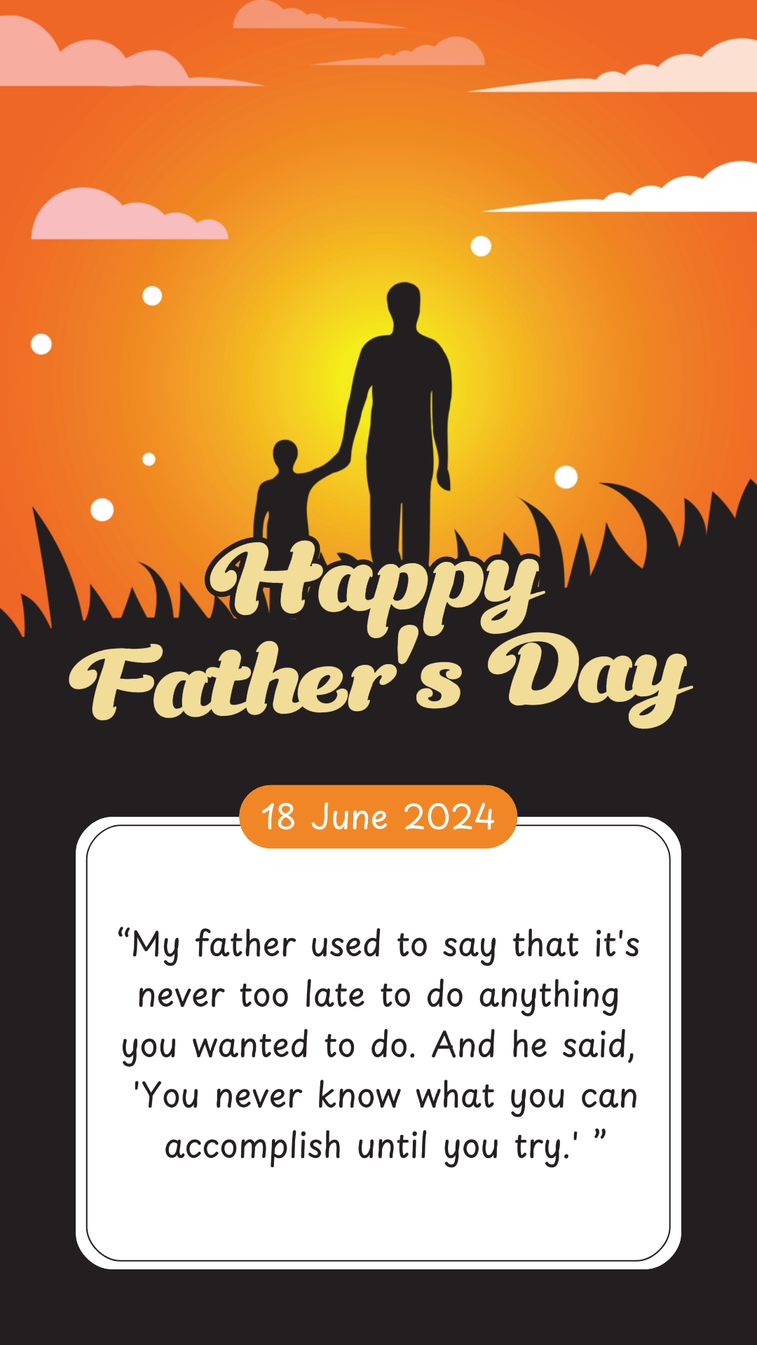 Cartel creativo del día del padre Ilustración de historia de Instagram