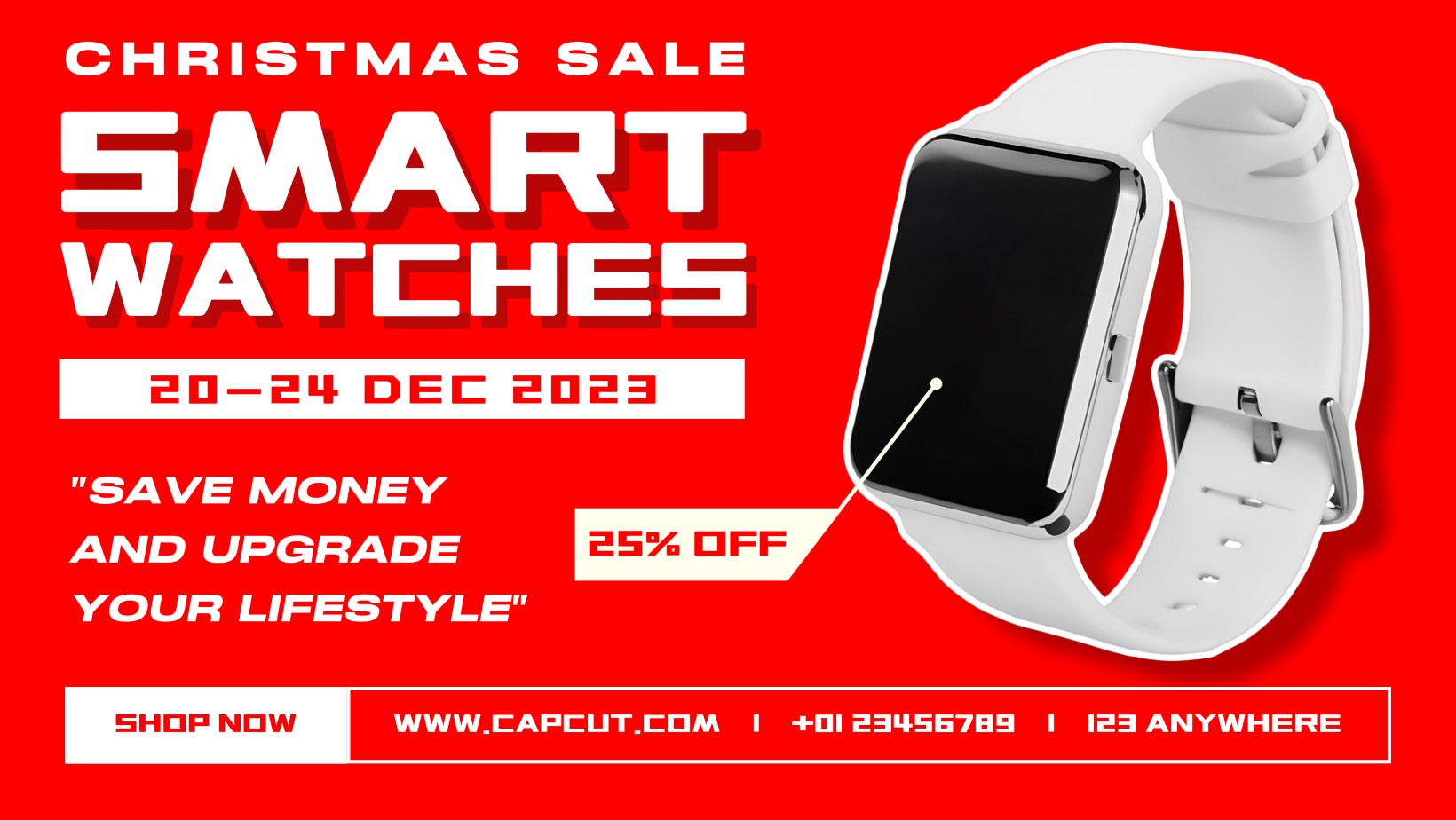 Penjualan Natal Smart Watch Promosi Sampul Facebook