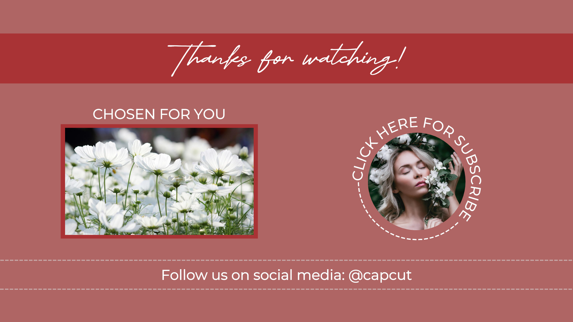 Non-marketing Youtube Endscreen, Maroon minimalist