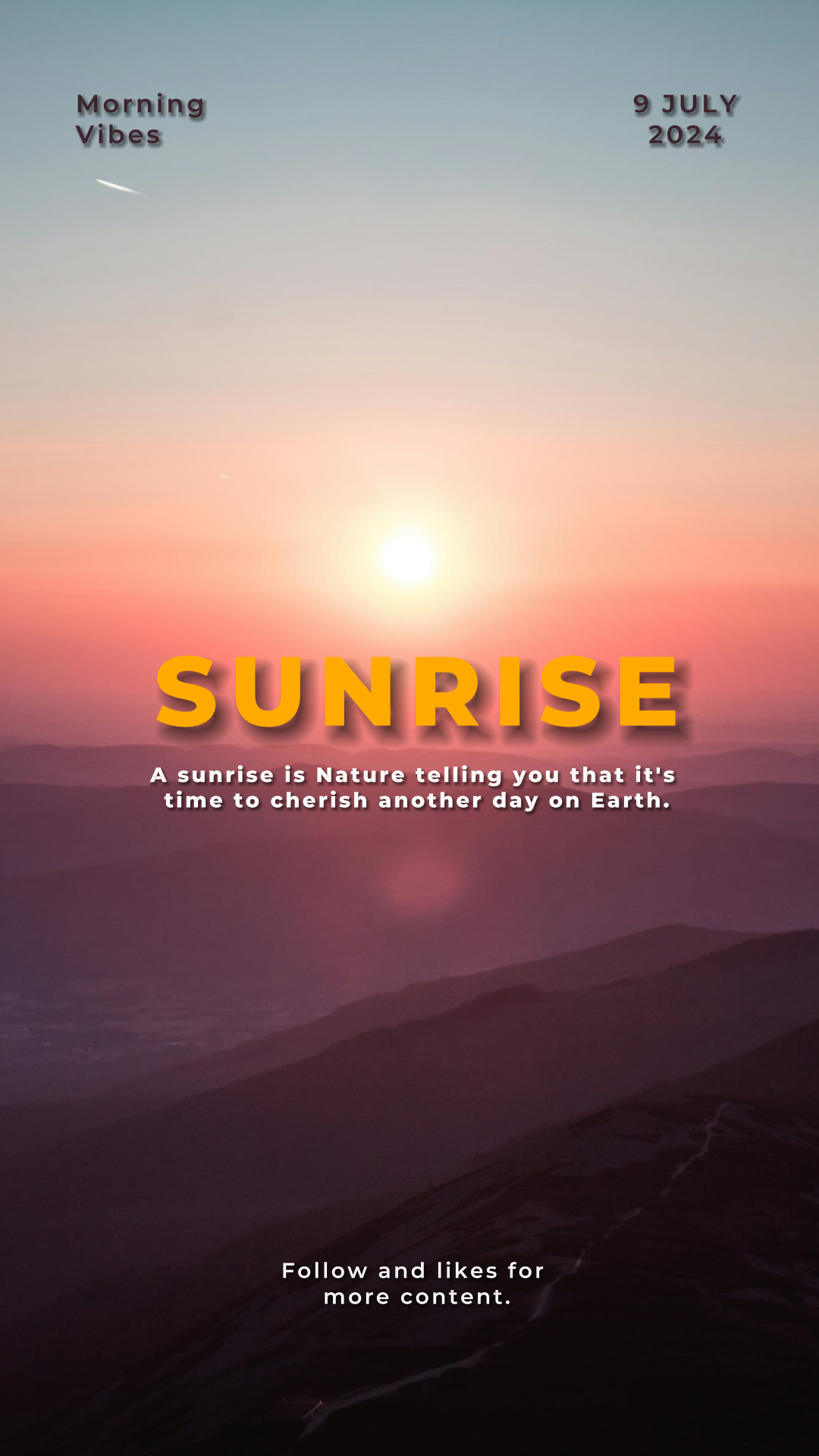 Tiktok thumbnail Sunrise quotes mininalist