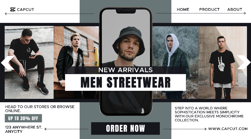 Facebook Ads Men Streetwear Promotion Facebook Ads Marketing Poster