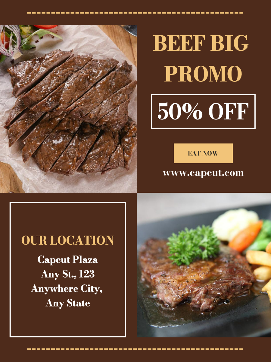 Gambar Promo Daging Sapi Makanan Dua Gambar