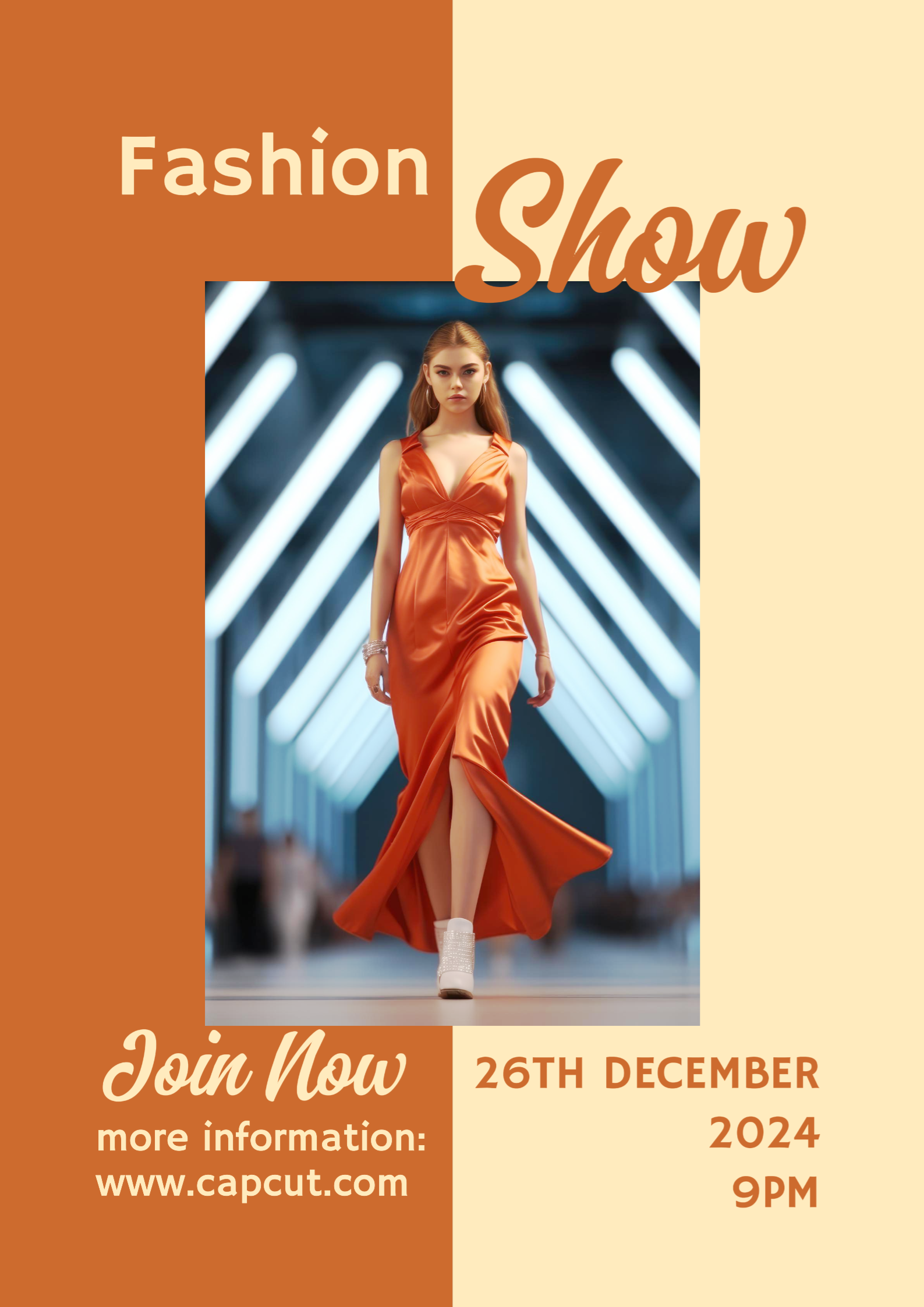 Campus d'affiches de défilé de mode 