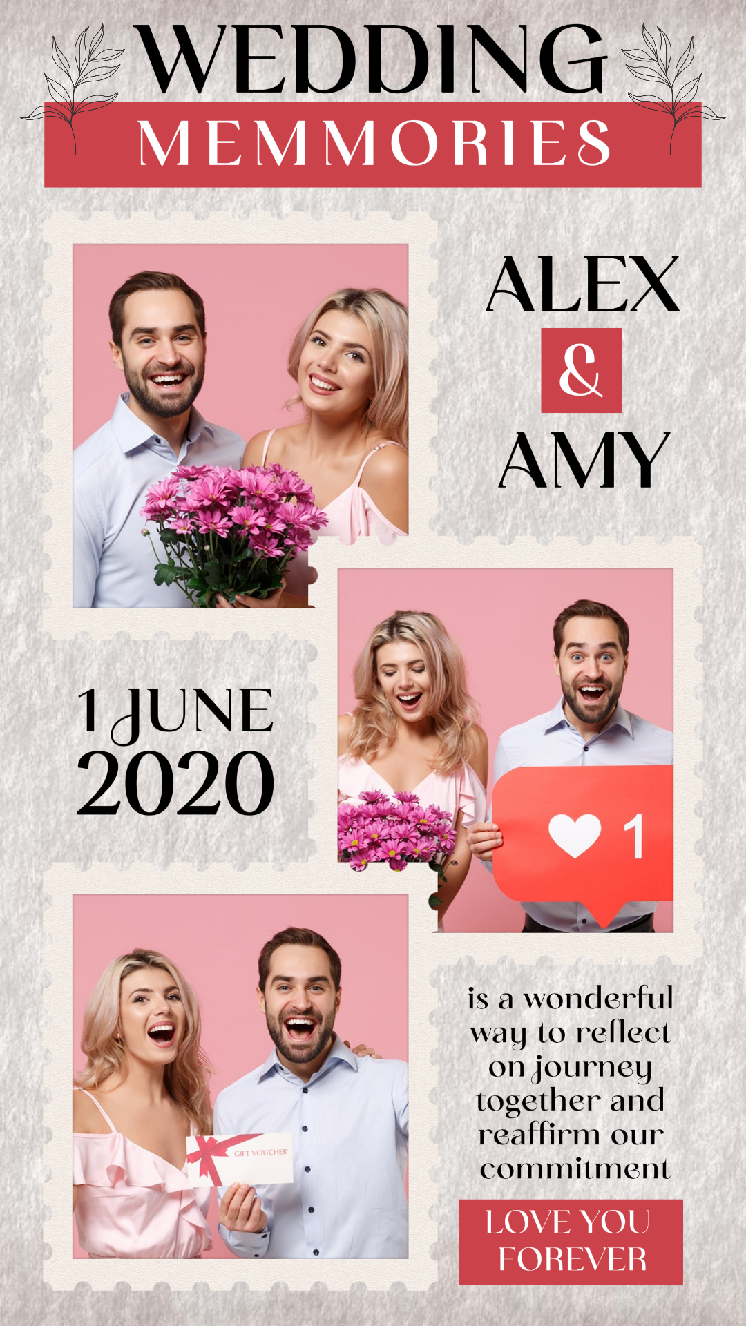 미니멀리스트 콜라주 크리에이티브 포스터 인스타그램 개인 사진첩 웨딩