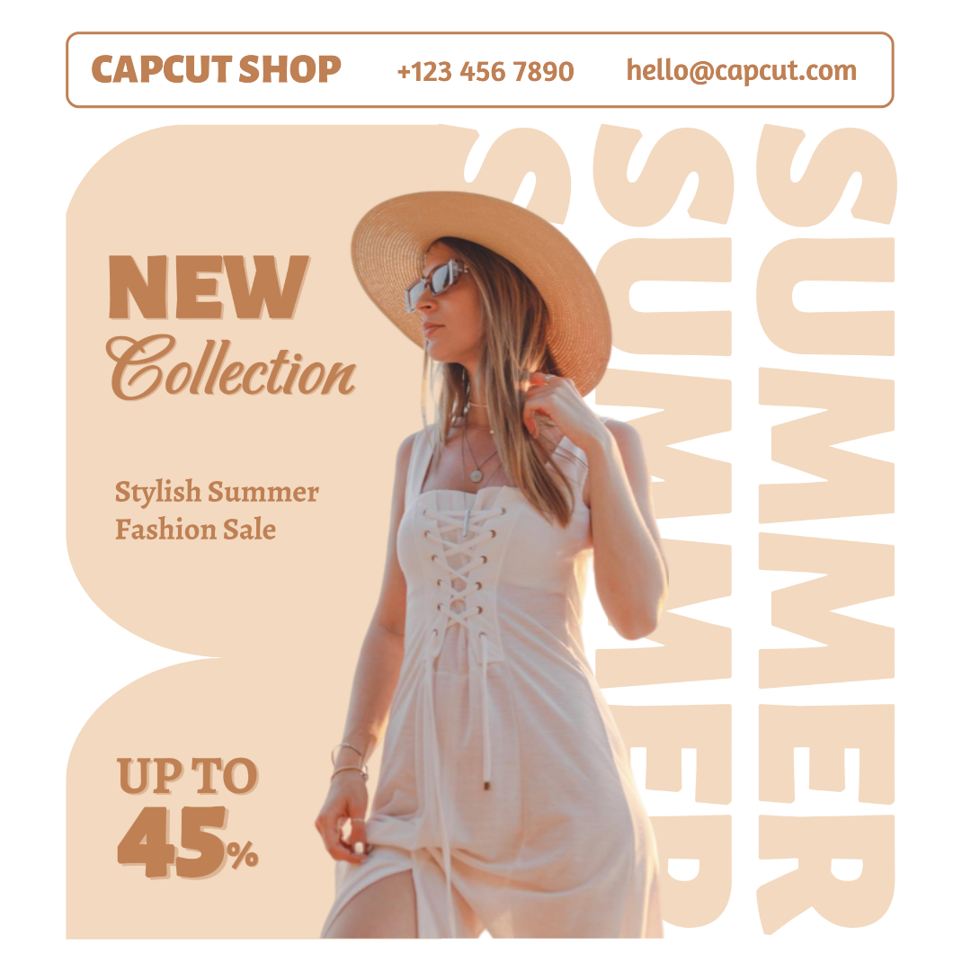 Cartel de marketing de ropa Instagram Post Brown Modern STyle