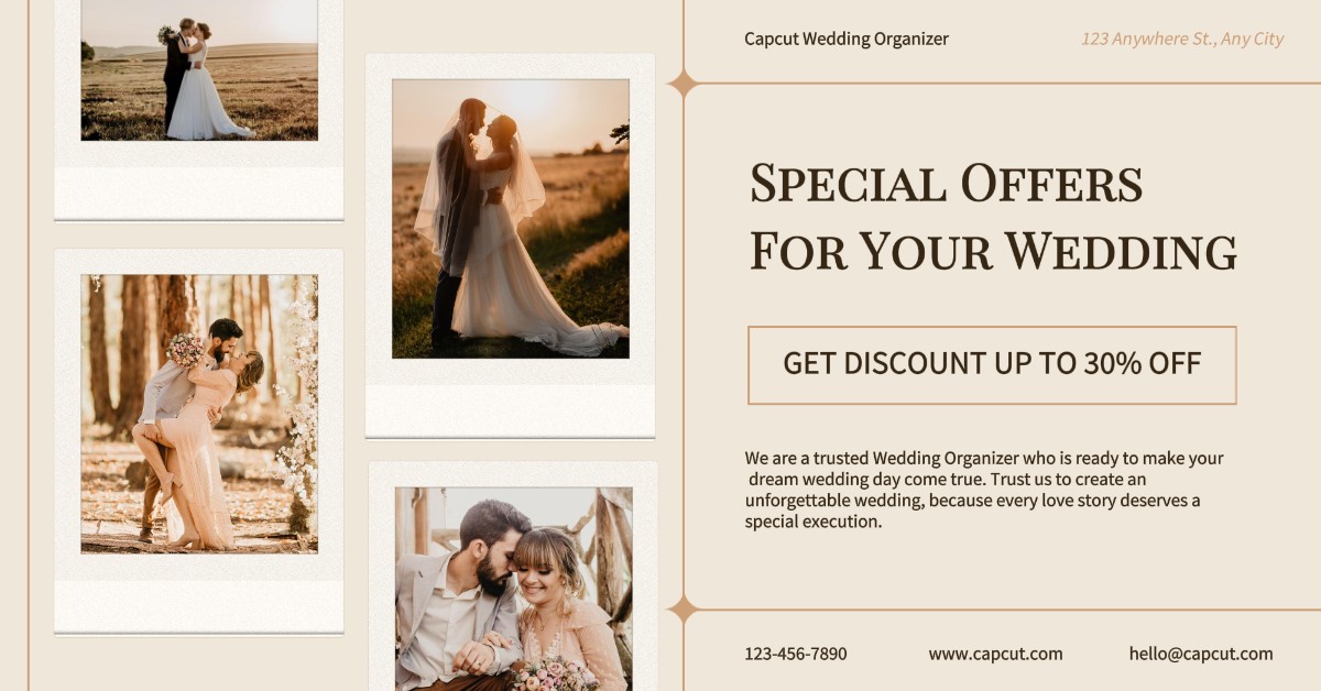 Promotion de mariage App Facebook