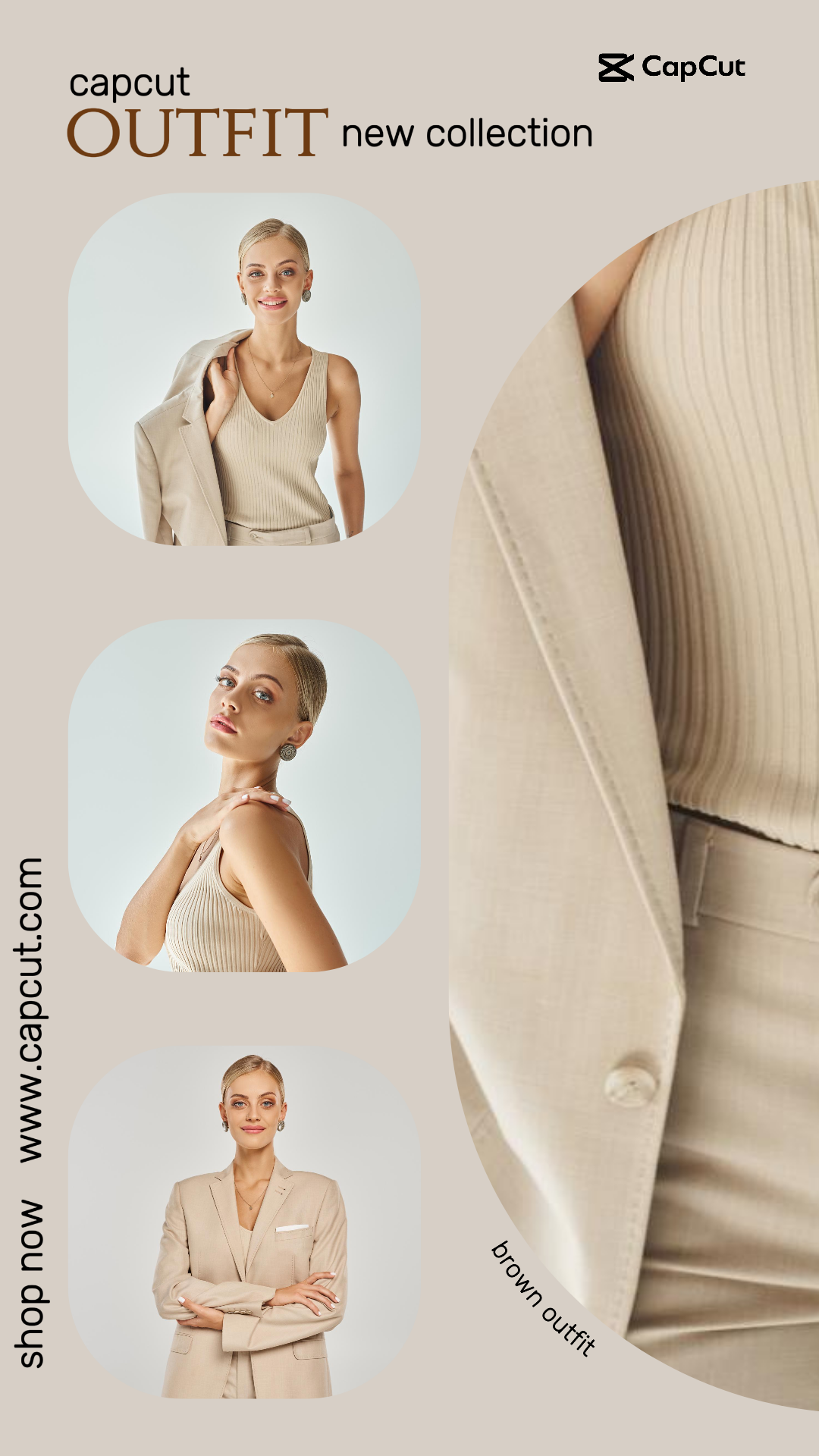 minimalist collage marketing poster outfit new collection