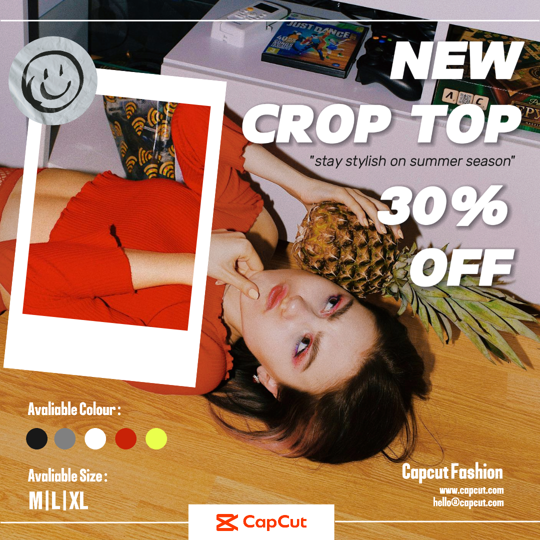 Clothing and Shoes Marketing Poster Instagram Post Simple Polaroid