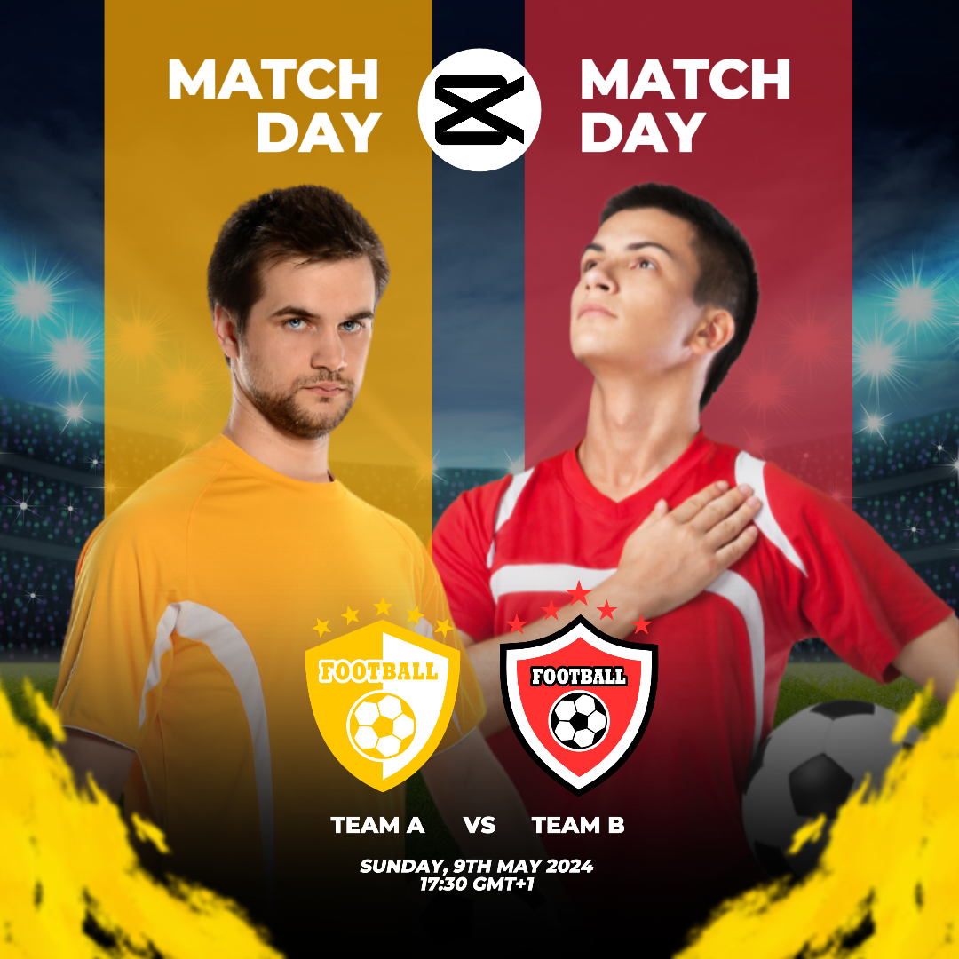 GELBER UND ROTER FUSSBALLSPIELTAG