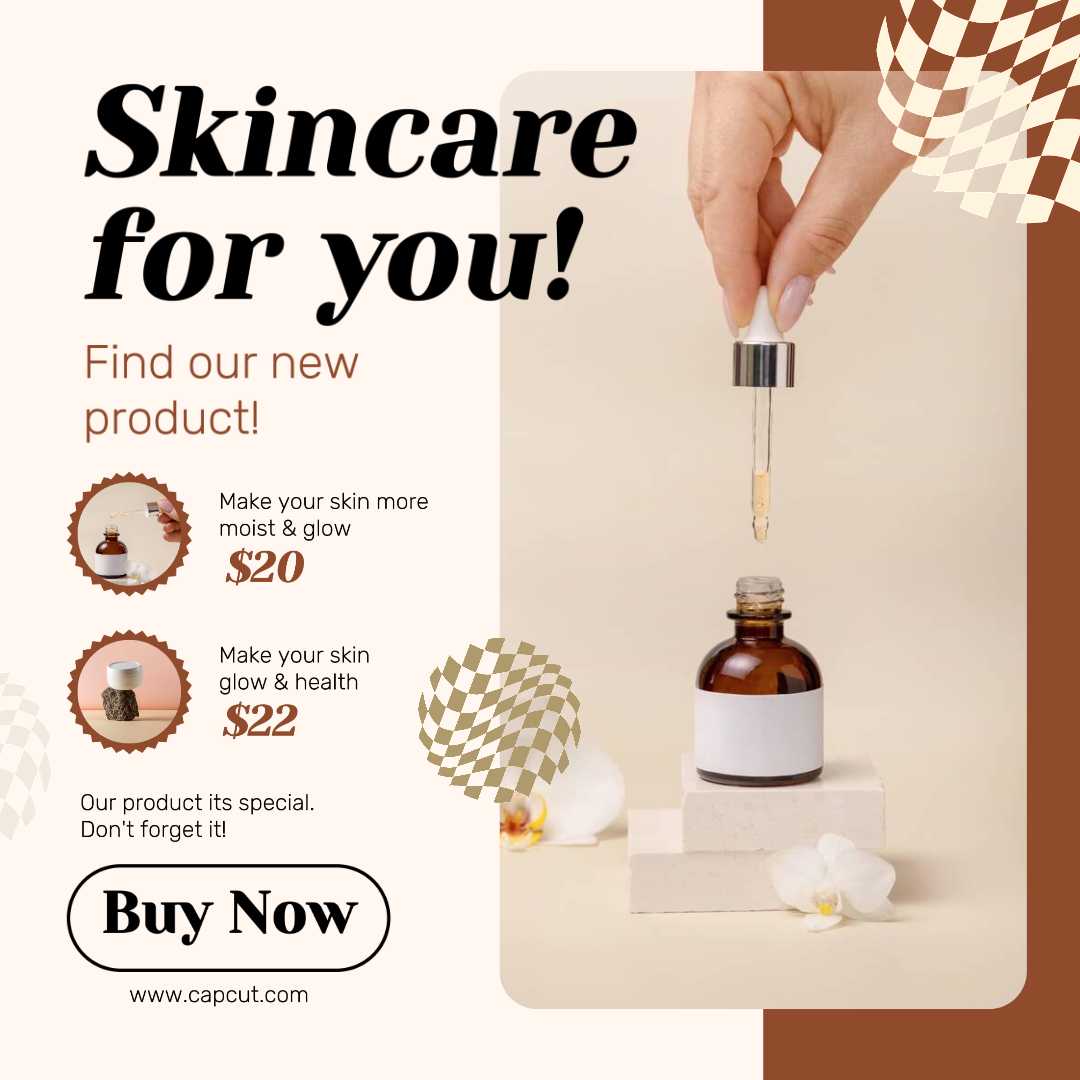 Skincare Serum Product Display