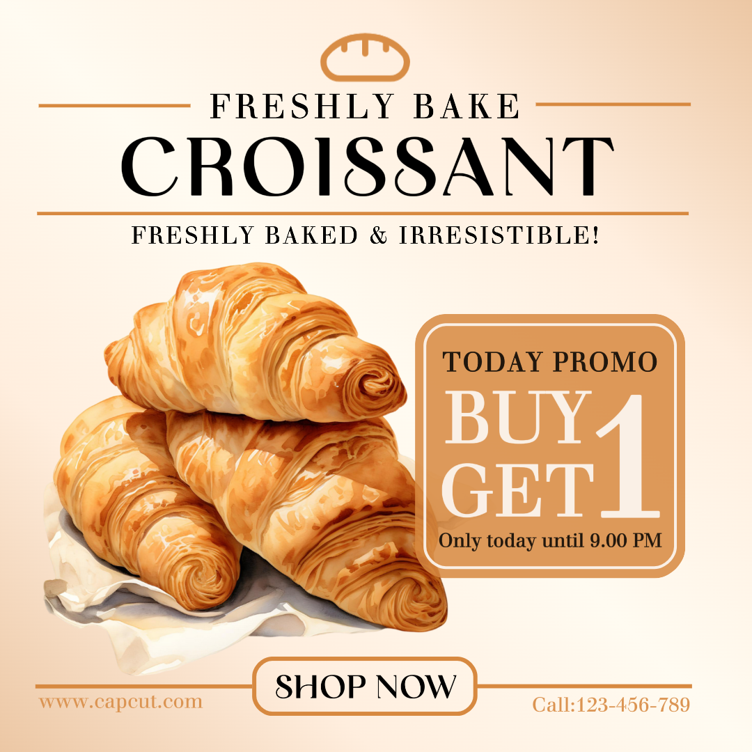 Food Croissant Promotion Instagram Post