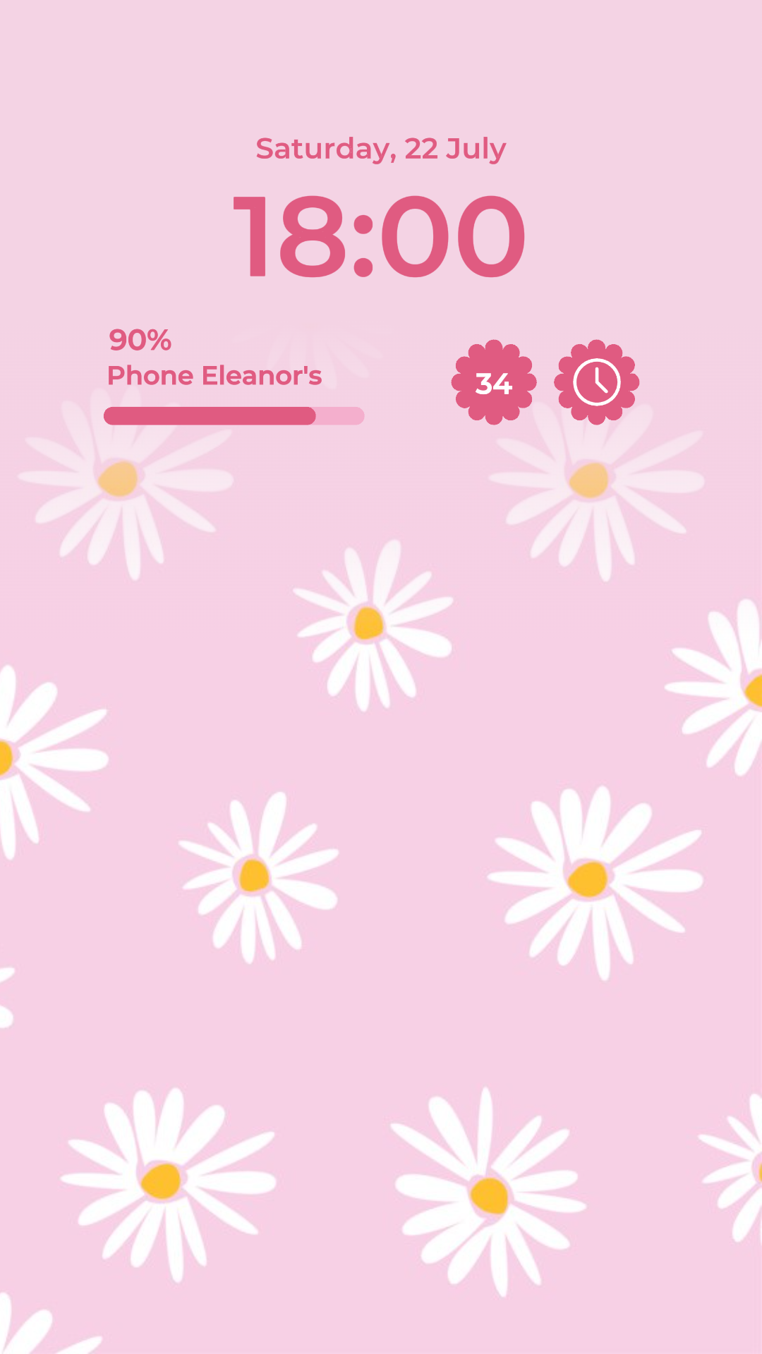 Papier peint affiche créative plante fleur rose